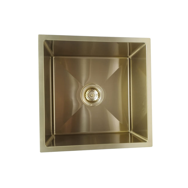 Brush Gold Square Under/Over Mount Sink - Arcko BKR40-BG