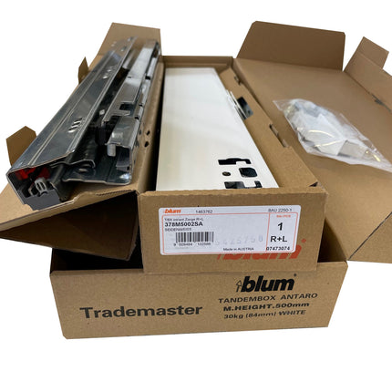 Blum Tandembox Antaro Kit M Height 84mm – White 500mm Depth