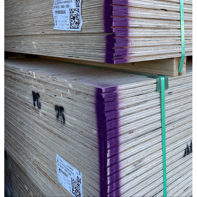 Buy Pallet Grade Plywood 25mm x 2400x1200mm at $66.00 each sheet & In-Stock. Shipping Australia wide or Click & Collect option. Shop online with Trademaster, Australia's leading distributor of Plywood. We have Birch, Marine, Bendy, Campervan Ply, Hexa, CD