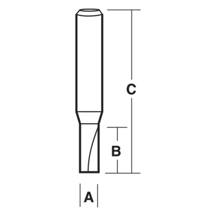 Carbitool 2 Flute – Carbide Tipped Straight Bit 12.7mm