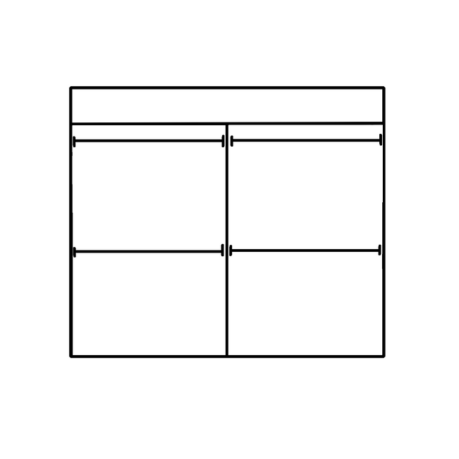 Wardrobe up to 1600mm Width - 4 Hangers - WR16DH