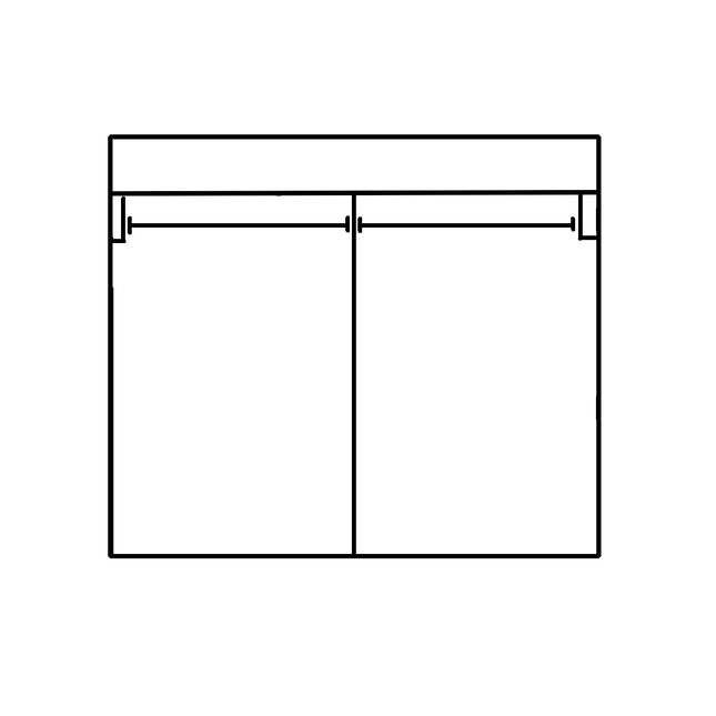 Wardrobe up to 1600mm Width - 2 Hangers - WR16H
