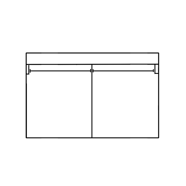 Wardrobe From 1600mm-2400mm Width - 2 Hangers - WR24H