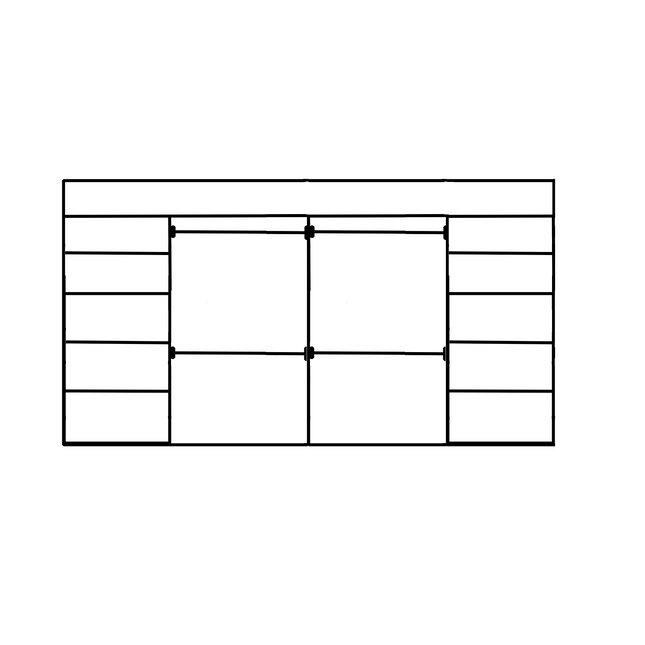 Wardrobe From 1600mm-2400mm Width - 4 Hangers & 2x458w Shelf Tower - WR24HDSH