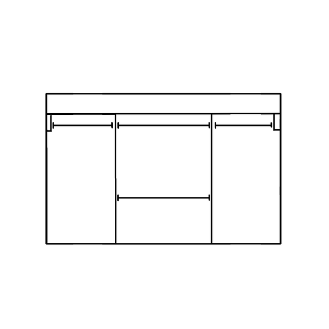 Wardrobe From 2400mm-3600mm Width - 4 Hangers - WR36H