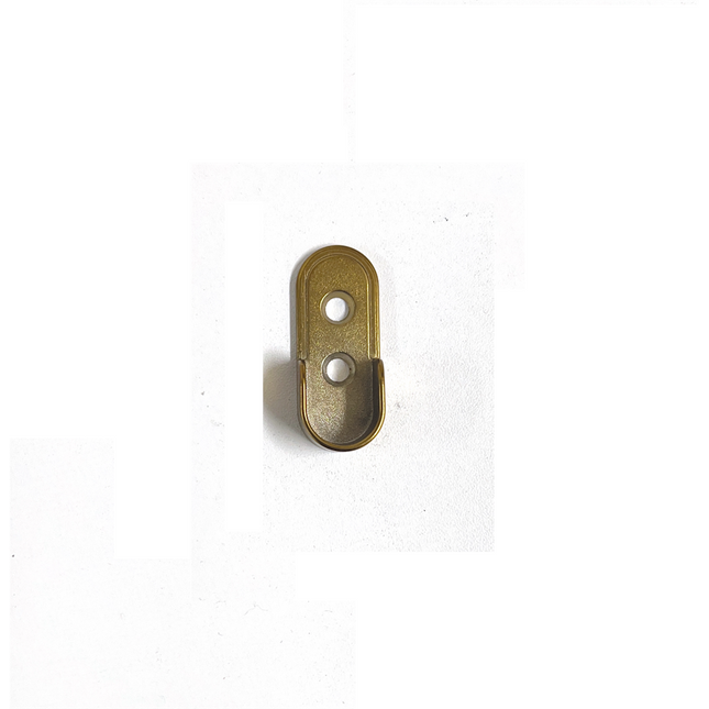Wardrobe End Flange Brushed Brass - Oval