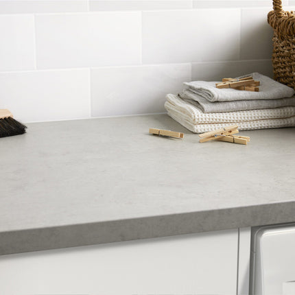 Buy Grey Cement By Formica - Laminate Benchtops from $198.00 each slab. Shipping Australia wide or Click & Collect option. Made in Australia by Laminex and distributed by Trademaster.