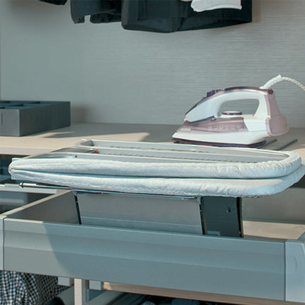 Ironfix Lateral Mounted Ironing Board in Drawer - By Hafele