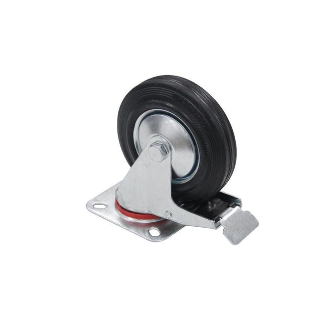 Caster Wheel Swivel with Brake 125mm-Trademasterau | Trademaster