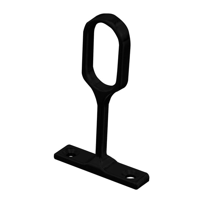 Wardrobe Centre Flange With Arm - Oval Black-Trademasterau | Trademaster