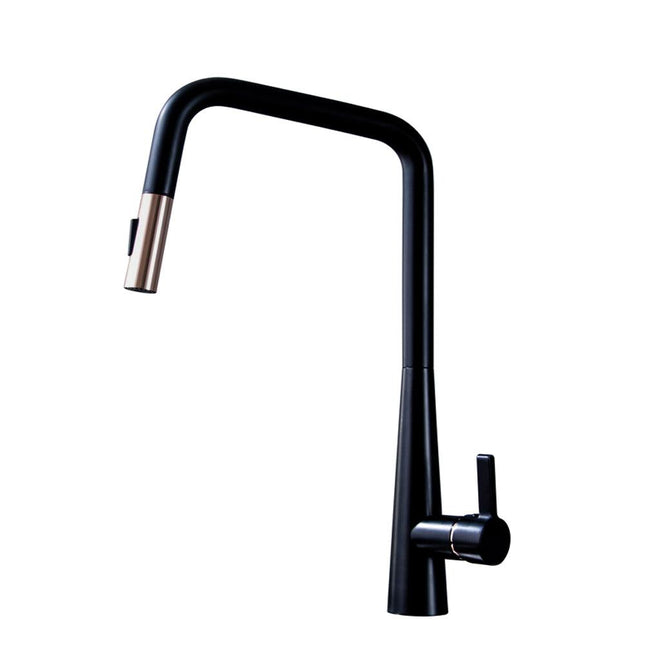 KM012-B Kuchendesigner Pull Out Curved Kitchen Mixer-Trademasterau | Trademaster