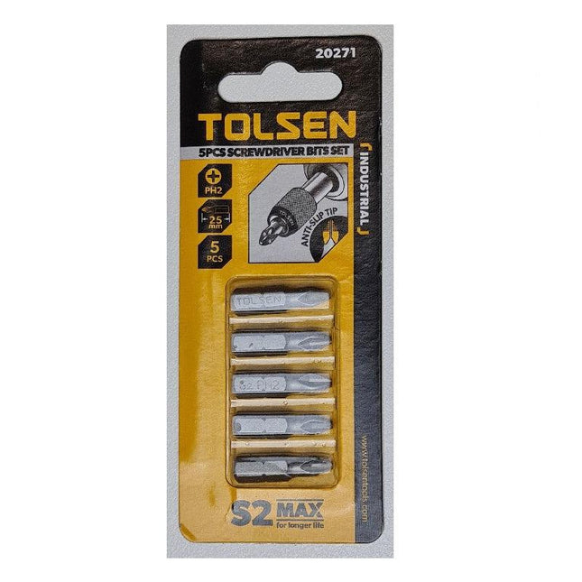 PH2 25MM Screwdriver Bits 5pcs Tolsen-Trademasterau | Trademaster