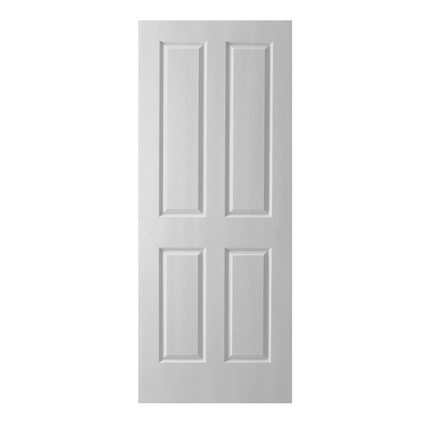 4 Panel White Woodgrain Oakfield Hollow Core Door
