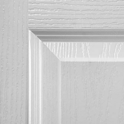 4 Panel White Woodgrain Oakfield Hollow Core Door