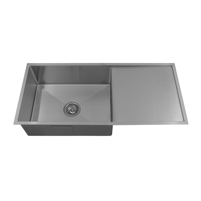 BKR98 – ARCKO LUX UNDER/OVERMOUNT SINGLE BOWL SINK WITH DRAINER WITH NO TAP HOLE