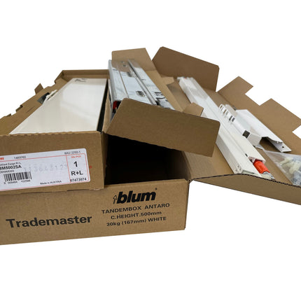 Blum Tandembox Antaro Kit C Height 167mm – White 500mm Depth