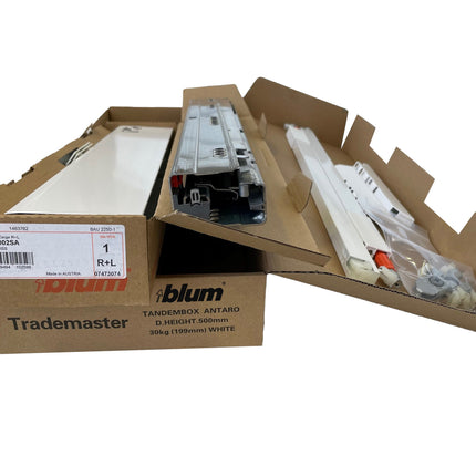 Blum Tandembox Antaro Kit D Height 199mm – White 500mm Depth