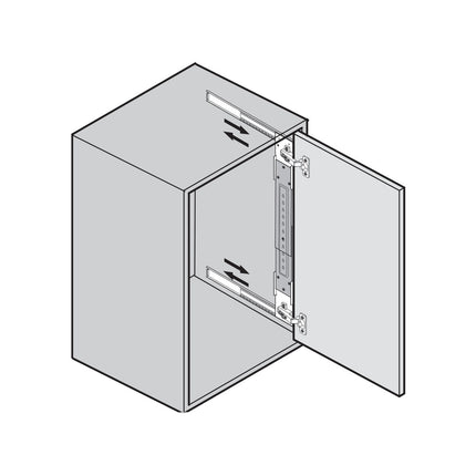 Ball Bearing Pocket Door Fitting Kit Including Hinges - 450mm Black