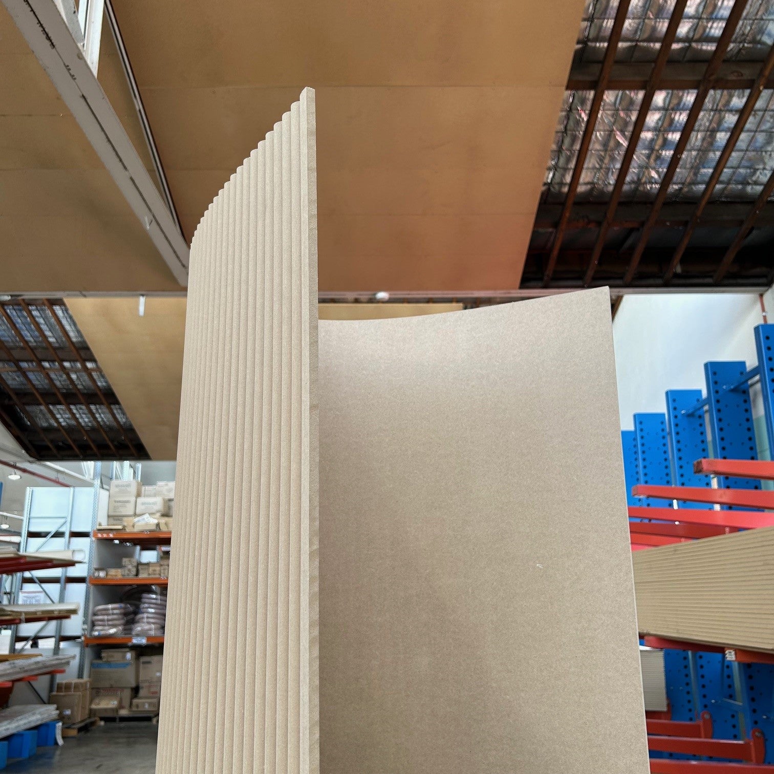 Half Rounded Panel Half Round Bending Panel 2400x1200x9mm - Raw MR MDF