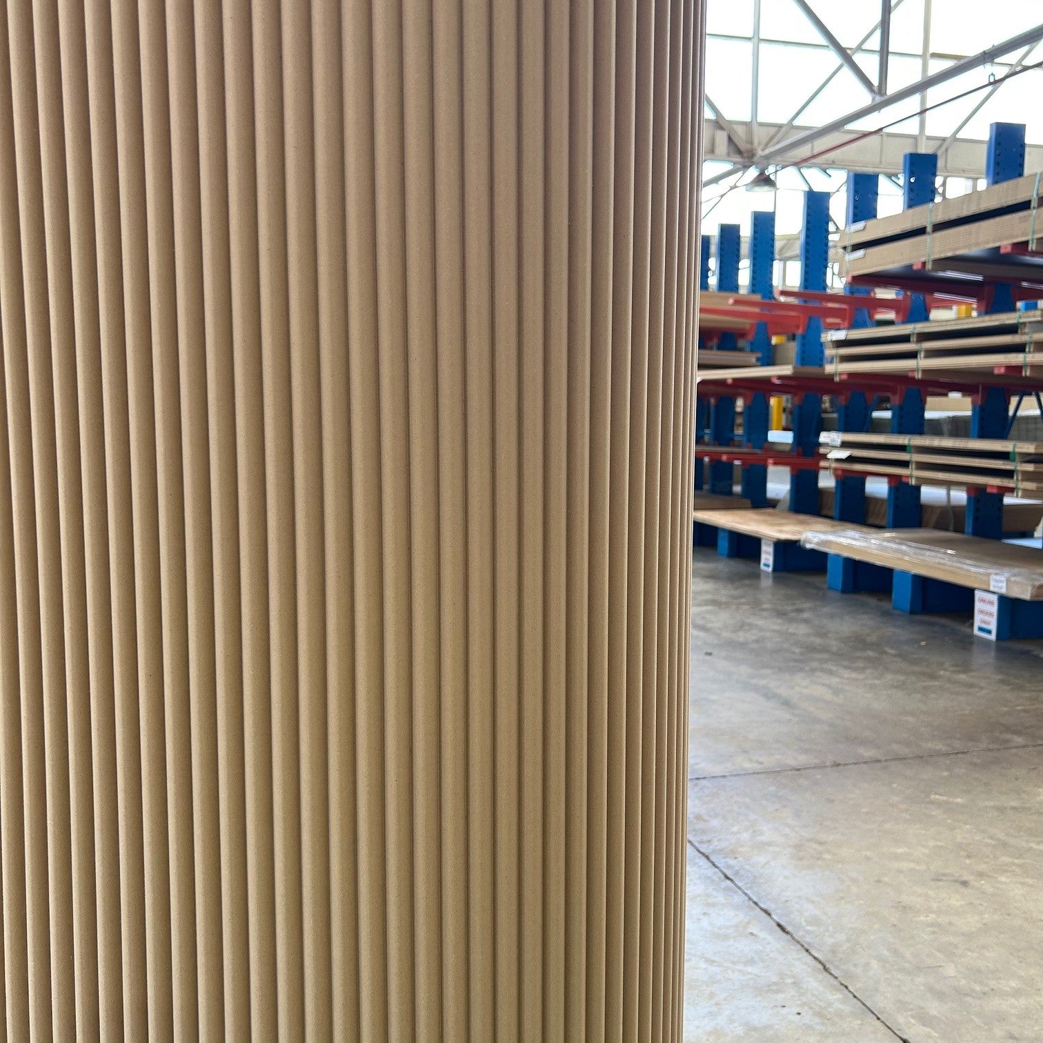 Half Rounded Panel Half Round Bending Panel 2400x1200x9mm - Raw MR MDF