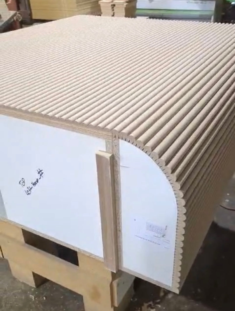Half Round Bending Panel 2400x1200x9mm - Raw MR MDF