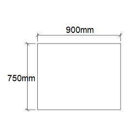 Plain Pencil Edge Mirror - 900x750mm