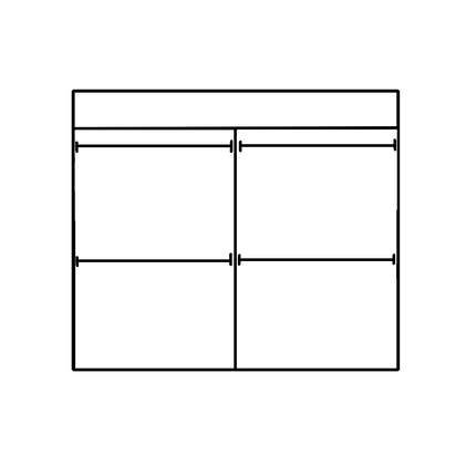 Wardrobe up to 1600mm Width - 4 Hangers - WR16DH