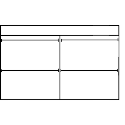 Wardrobe From 1600mm-2400mm Width - 4 Hangers - WR24DH