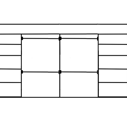 Wardrobe From 1600mm-2400mm Width - 4 Hangers & 2x458w Shelf Tower - WR24HDSH