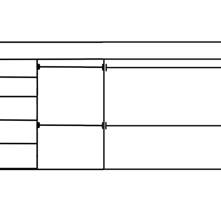 Wardrobe From 1600mm-2400mm Width - 4 Hangers & 1x458w Shelf Tower - WR24SHDH