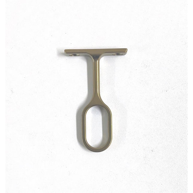 Wardrobe Centre Flange With Arm - Oval Brushed Brass