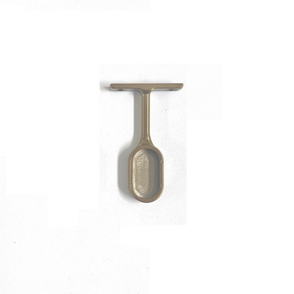 Wardrobe End Flange With Arm - Oval Brushed Brass