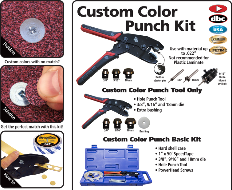 Fastcap Buttons Fastcap Custom Colour Punch Kit Cover Caps