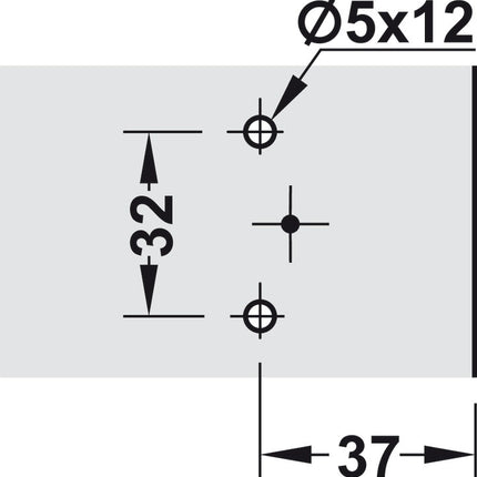 Hafele Soft-Close Hinge 110° Metalla 310 SM - With Mounting Plate
