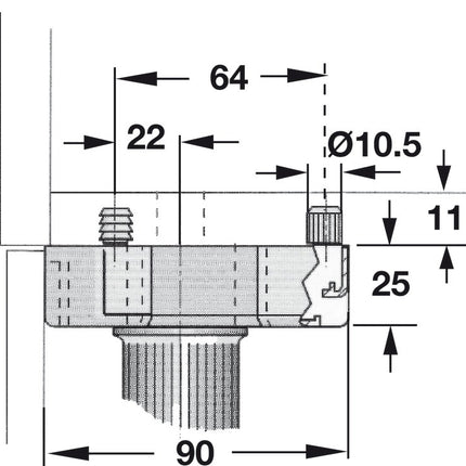 Knock In Adjustable Plastic Leg - By Hafele