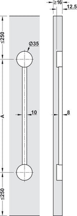 Hafele Planofit Door Straightener Door Set - Up To 2400mm White - By Hafele