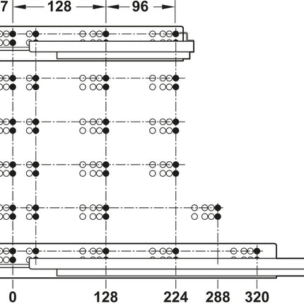 Hafele Concealed Matrix Runner 400mm - By Hafele