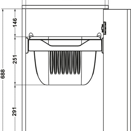 Laundry Hamper Oska 450mm 35L - By Hafele