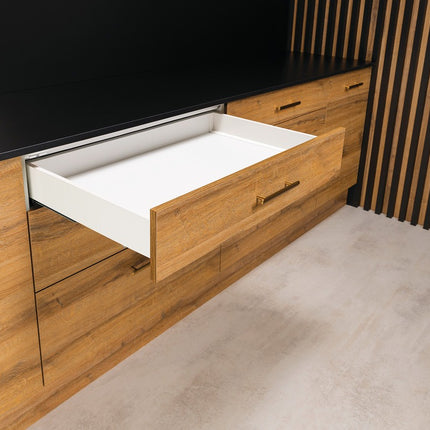 Alto Slim Drawer Set 500mm x Drawer Side Height 84mm - By Hafele