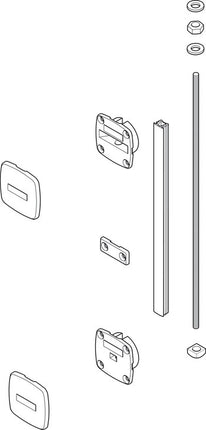 Hafele Planofit Door Straightener Door Set - Up To 2400mm White - By Hafele