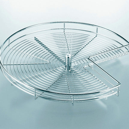 Lazy Susan 3/4 Carasoul Set Chrome Grid 900mm - By Hafele