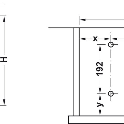Ironfix Lateral Mounted Ironing Board in Drawer - By Hafele