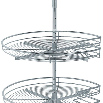 Lazy Susan 3/4 Carasoul Set Chrome Grid 900mm - By Hafele