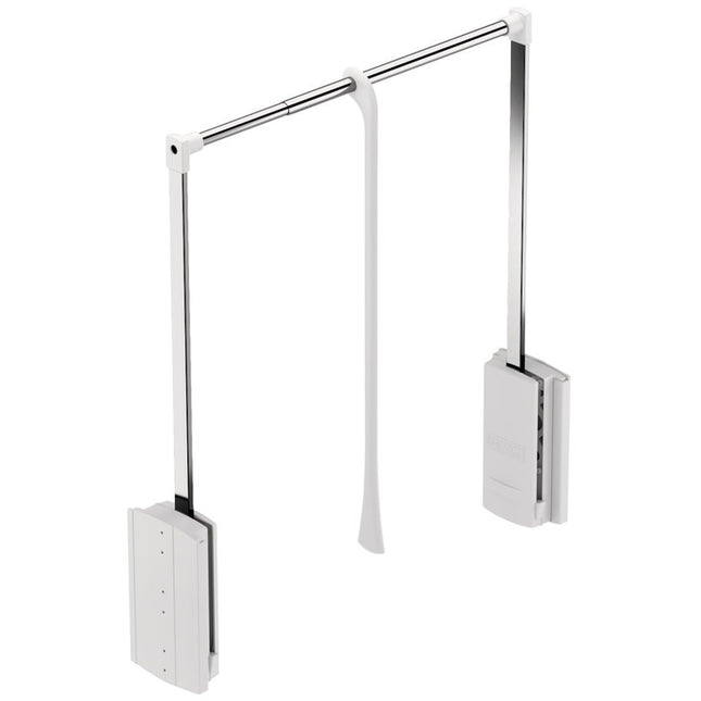 2004 Wardrobe Lift 770-1200mm White/Nickel - By Hafele