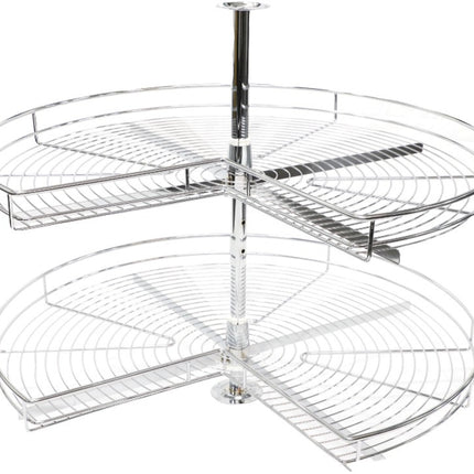 Lazy Susan 3/4 Carasoul Set Chrome Grid 900mm - By Hafele