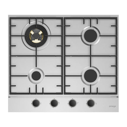 Omega 60cm Gas Cooktop Stainless Steel - OCG604WXCOM