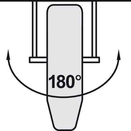 Ironfix Lateral Mounted Ironing Board in Drawer - By Hafele