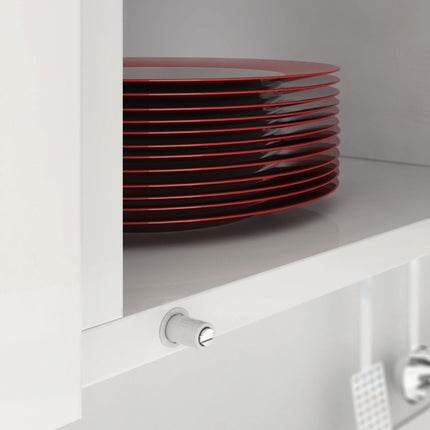 Hafele K-Push Tech Recess Mounted Tip On White - Push Top Open Catch