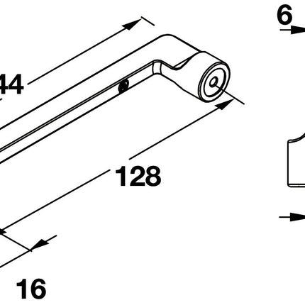 Furniture Handle Deco H1565 - By Hafele