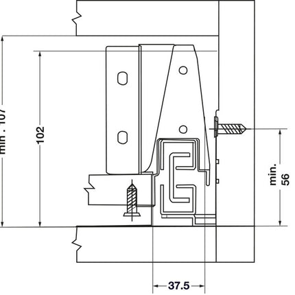 Clearance - Alto Drawer Set H86 - 450mm x Drawer Side Height 86mm - By Hafele